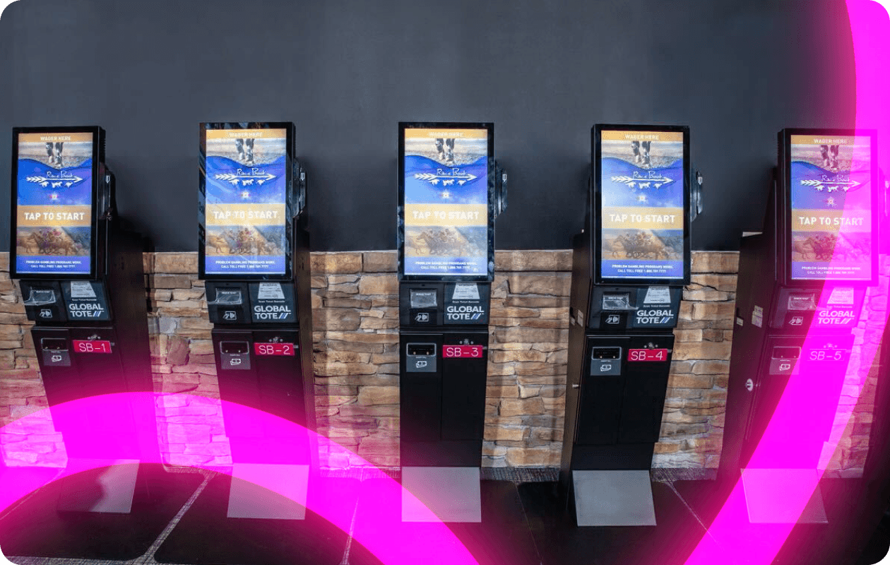 Global Tote BetLine self-service wagering terminals